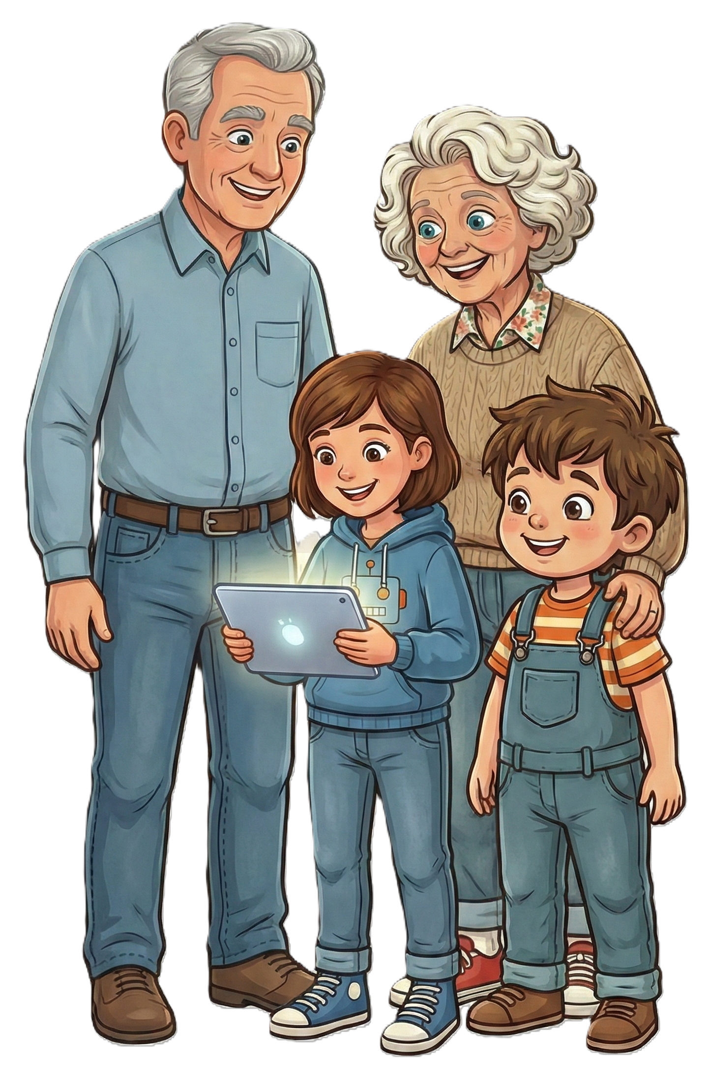 Burt, Betty, Emma, Oliver