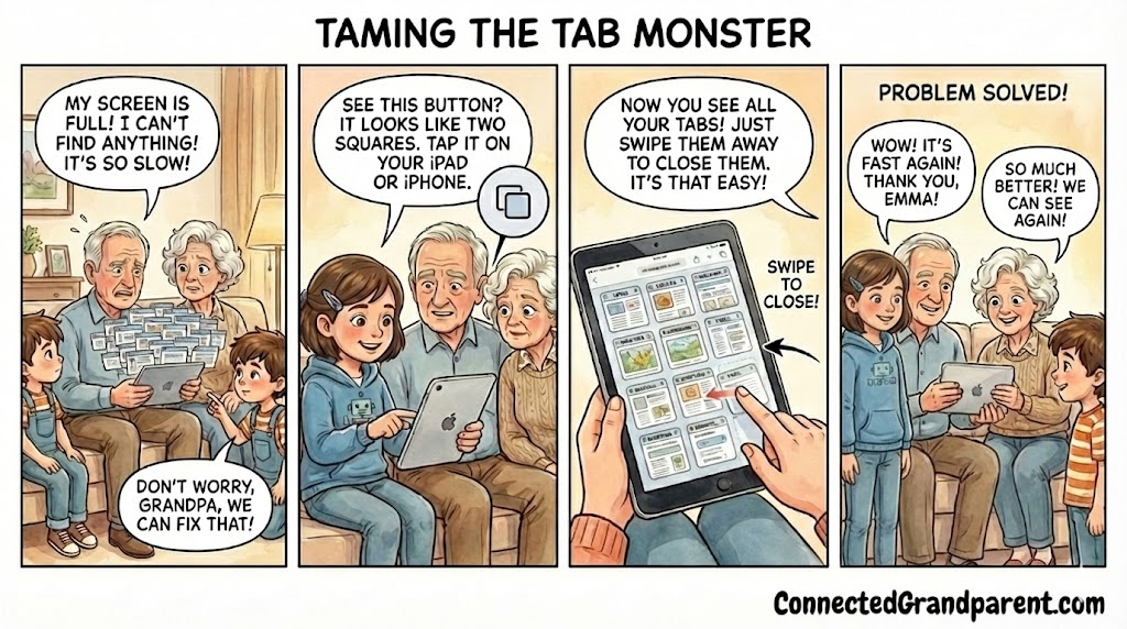 How to Close Browser Tabs on iPhone and Android (Senior’s Guide)